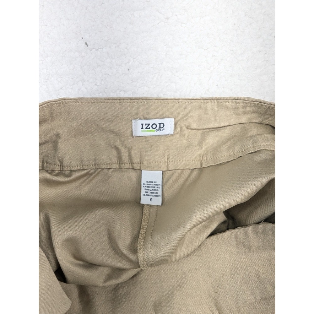 Izod Golf Women's Khaki Golf Athletic Sports Skirt 6 - Picture 6 of 7